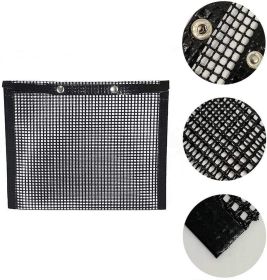 Non-Stick BBQ Mesh Grilling Bag Barbeque Grill Mesh Bag BBQ Accessories Bag (Color: Black, size: large)